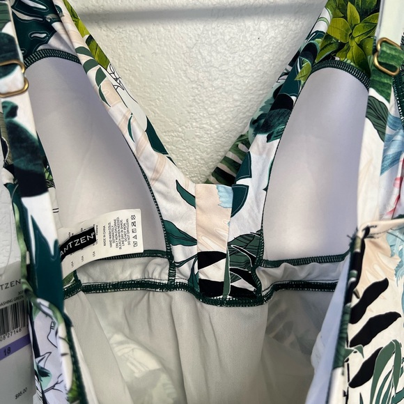 Jantzen Nature Glow Surplus Mio One Piece Swimsuit Size 18 Tummy Control Ruched - Picture 7 of 9